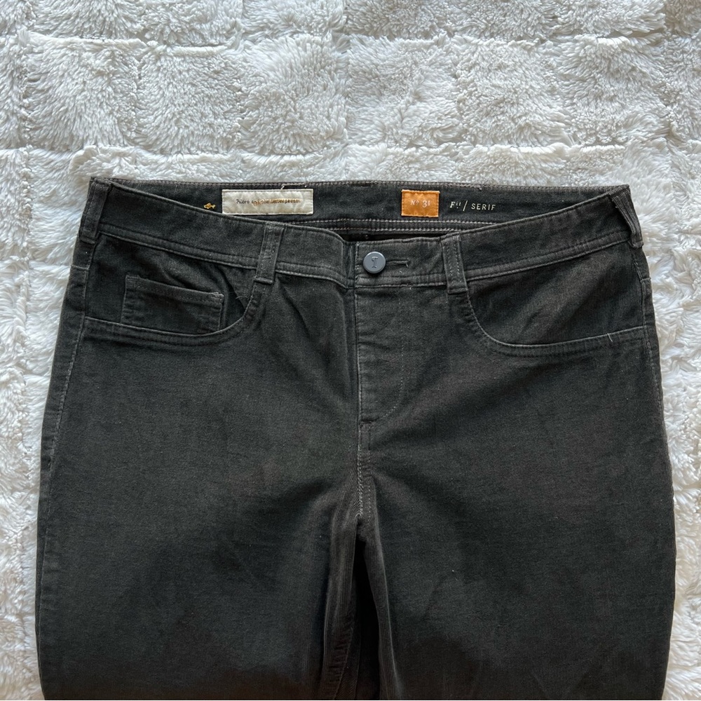 Anthropologie Pilcro and the Letterpress Serif Skinny Corduroy Pants 31 Green - Picture 2 of 9